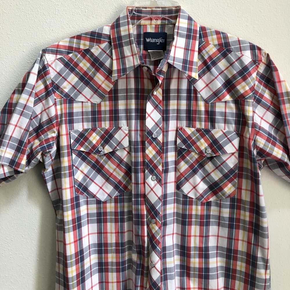 Wrangler plaid western shirt